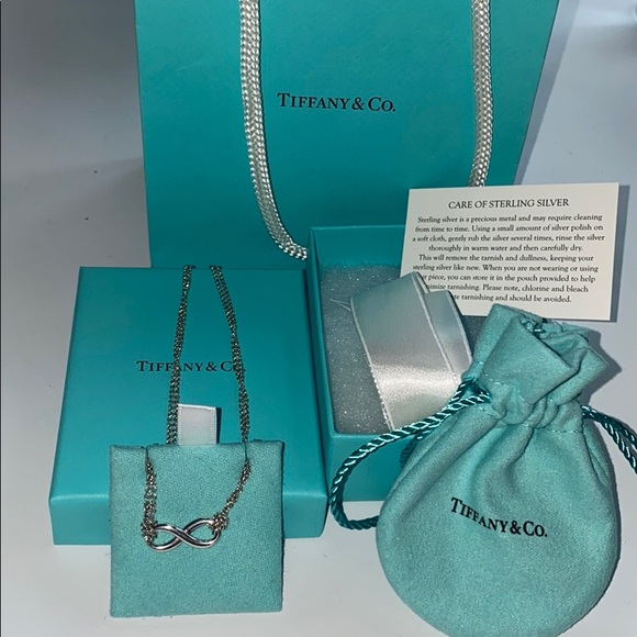 Tiffany & Co Silver Infinity Pendant Necklace - Picture 2 of 11